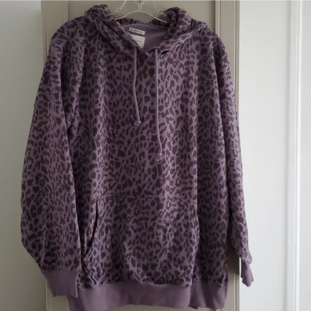 American Eagle Purple Animal Print Sweatshirt